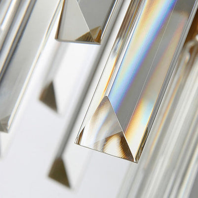 Lampe de Table à 1 Lumière en Cristal et Acier Inoxydable Doré Européen 