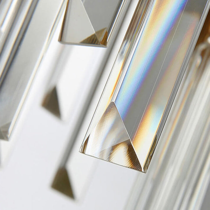 Lampe de Table à 1 Lumière en Cristal et Acier Inoxydable Doré Européen 