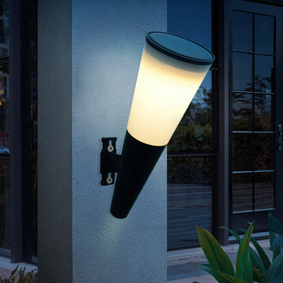 Solar Waterproof Horn Design LED Outdoor Decoration Wall Sconce Lamp