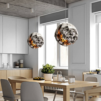 Industrial Style Creative Foam Planet 1-Light Pendant Light