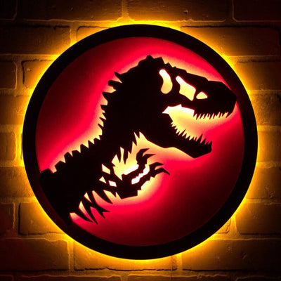 Jurassic Park Dinosaurier LED leuchtende dekorative Neon-Wandleuchte 