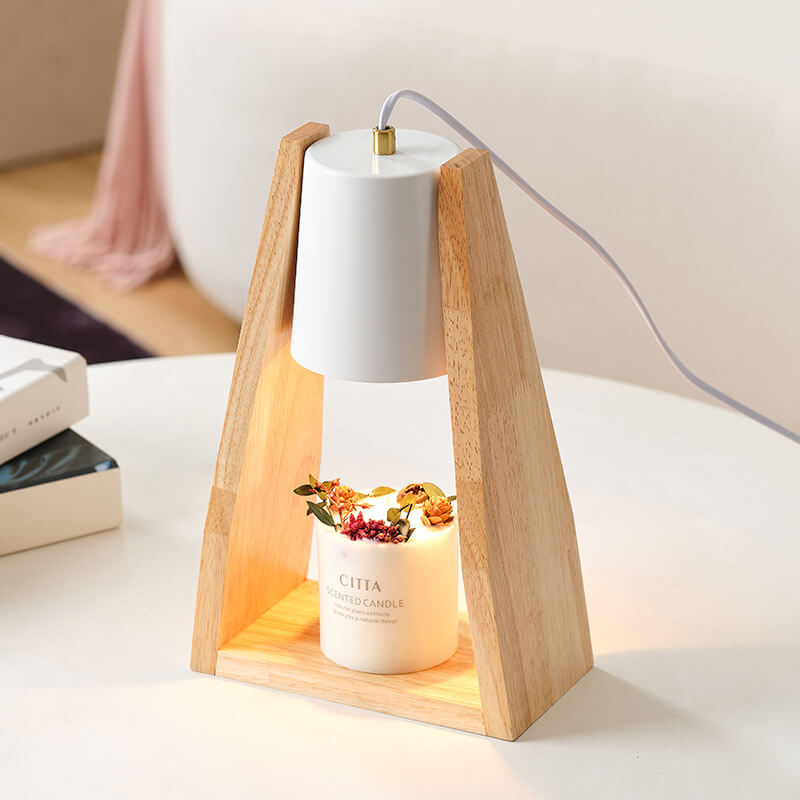 Japanese Simple Cone Iron Log 1-Light Melting Wax Table Lamp