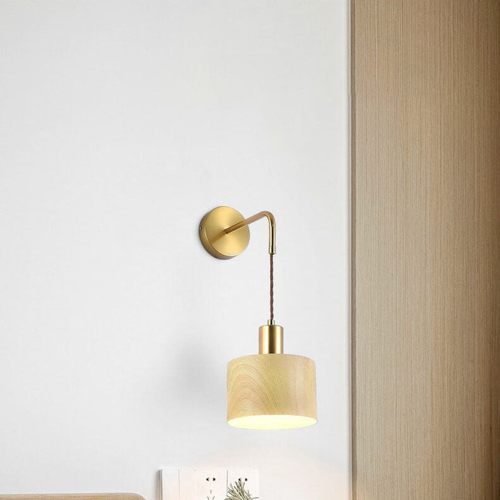 Modern Minimalist Iron Drum 1-Light Wall Sconce Lamp For Living Room &amp; Bedroom