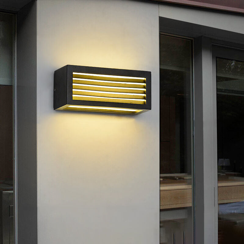 Applique Murale Moderne Carrée en Aluminium Imperméable à LED pour Jardin 
