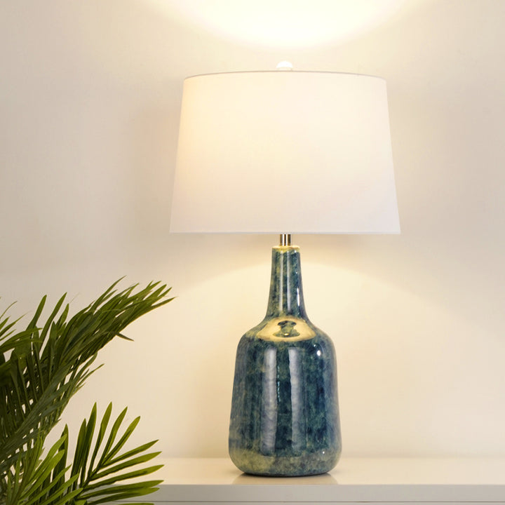 Chinesische leichte Luxus-Vintage-Keramik-Tischlampe mit 1 Licht
