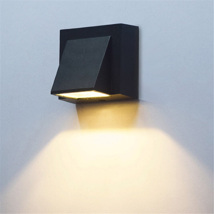 مصباح حائط مقاوم للماء LED مربع هندسي بسيط حديث 