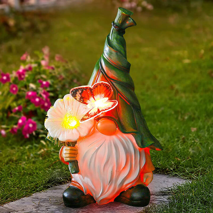 Luz de Paisaje Exterior LED de Resina de Flor Enana Solar 