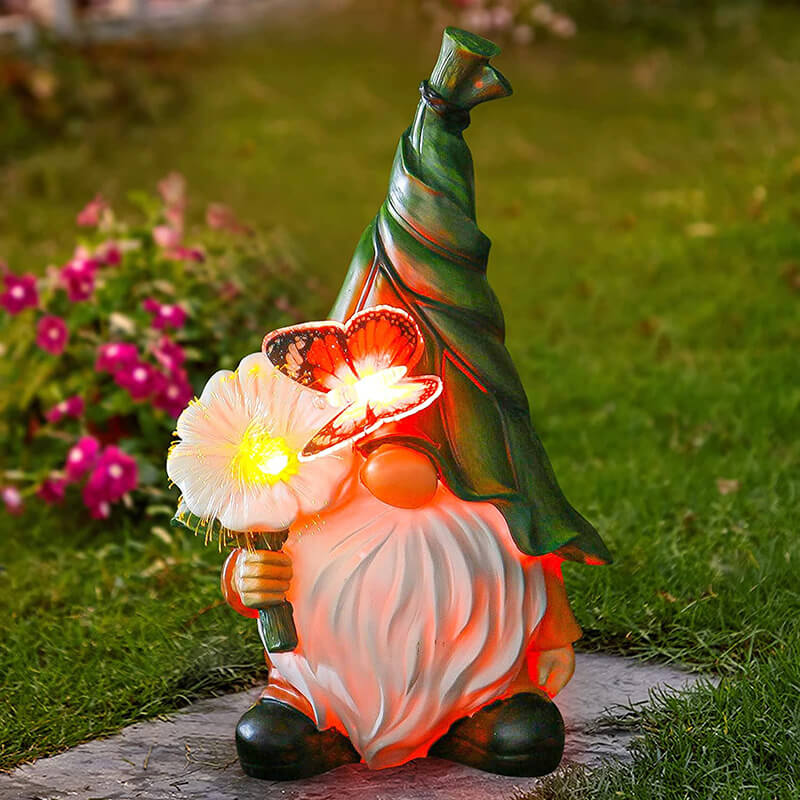 Solar Dwarf Flower Resin LED Outdoor Landscape Light