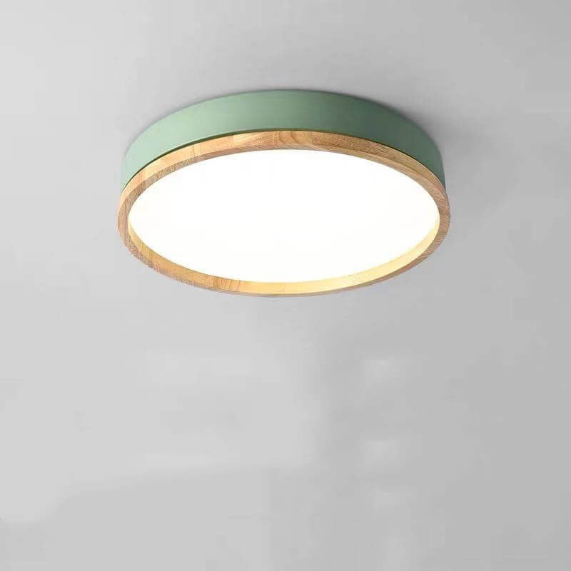 Simple Macaron Round Acrylic LED Flush Mount Ceiling Light