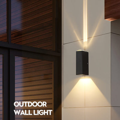 Modern Waterproof Rectangular LED Outdoor Wall Sconce Lamp