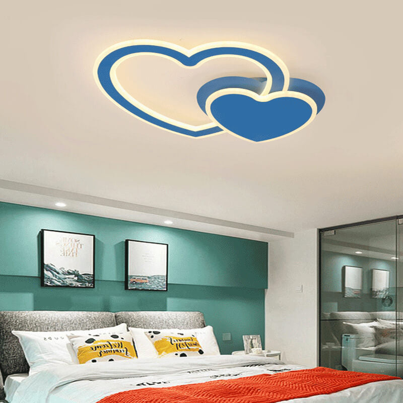 Modern Creative Heart Shaped LED Flush Mount Ceiling Light