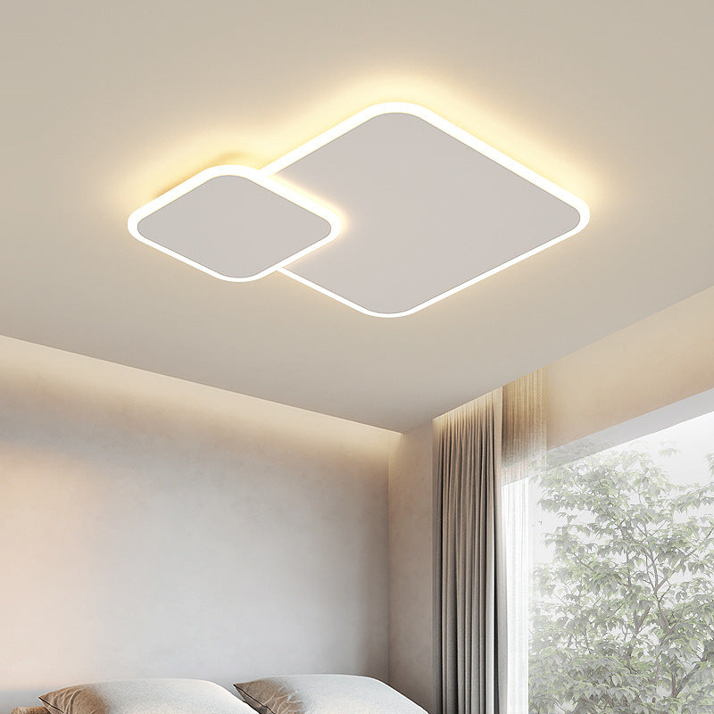 Modern Minimalist Square Combination Geometric LED Flush Mount Ceiling Light