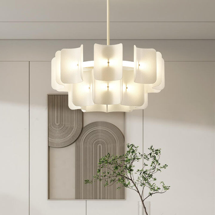 Moderne kreative runde rechteckige Eisen-Aluminium-PMMA-LED-Insel-Licht-Kronleuchter 