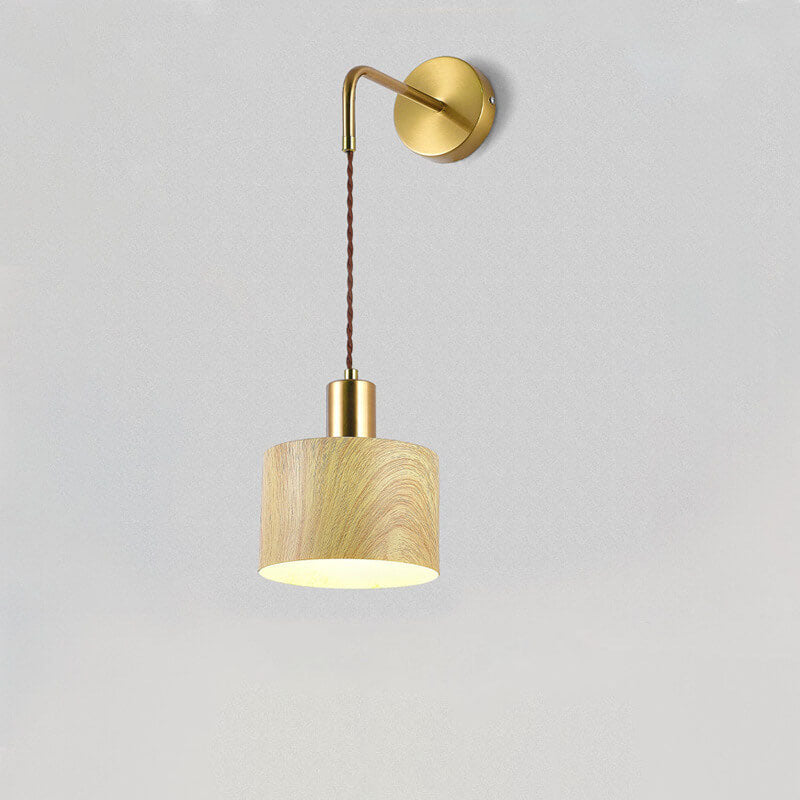 Modern Minimalist Iron Drum 1-Light Wall Sconce Lamp For Living Room &amp; Bedroom