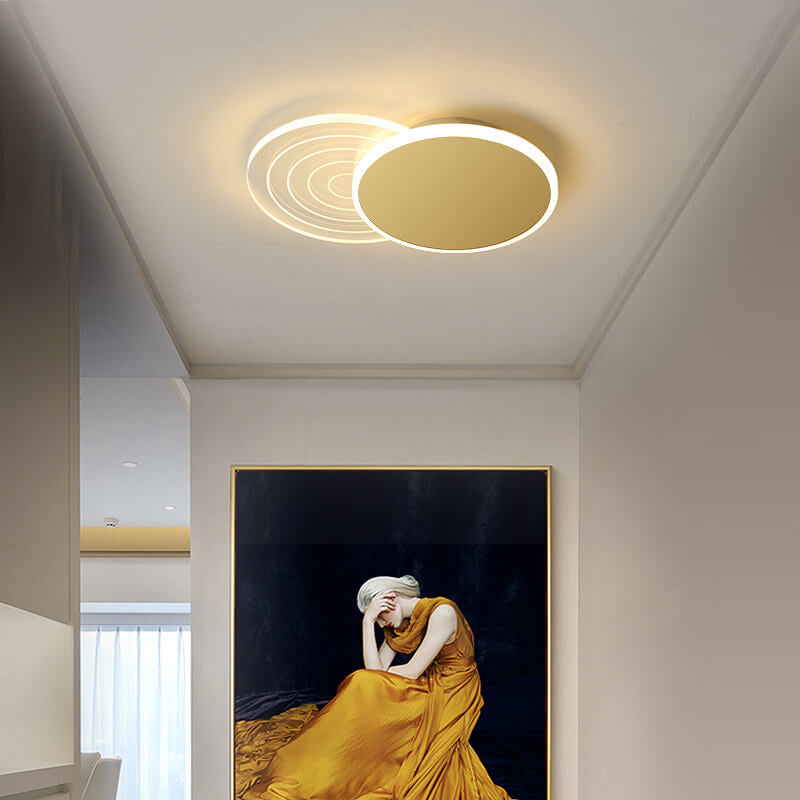 تصميم بسيط هندسي متداخل مبتكر لمصباح LED مثبت على السقف 