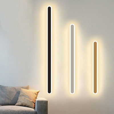 Modern Minimalist Long Bar Iron Acrylic LED Wall Sconce Lamp