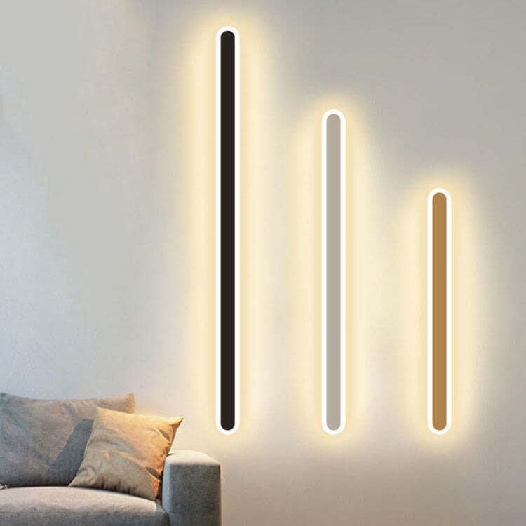 Modern Minimalist Long Bar Iron Acrylic LED Wall Sconce Lamp