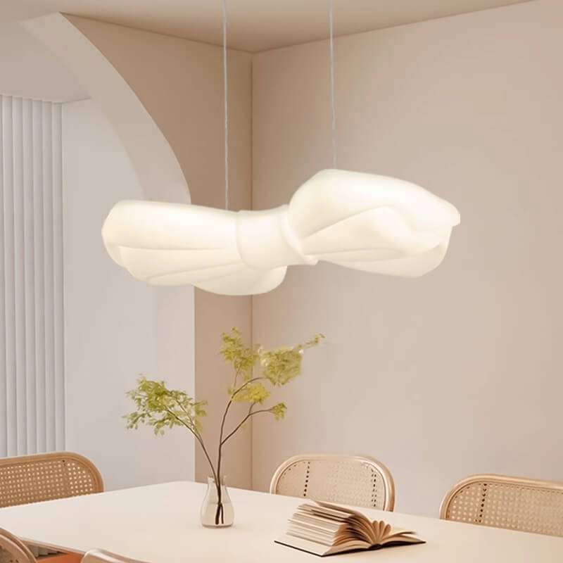 Zeitgenössische kreative Bogen Eisen PE LED Insel Licht Pendelleuchte für Esszimmer 
