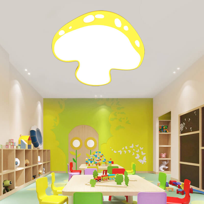 Luz de techo LED empotrada para niños con forma de hongo de dibujos animados creativos 