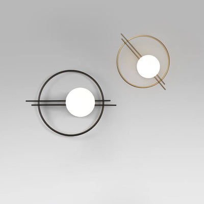 Modern Minimalist Round Glass Ball Art LED Wall Sconce Lamp