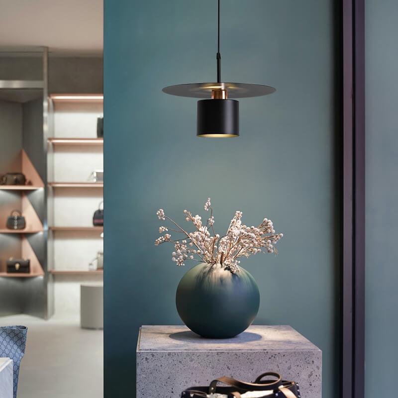 Modern Creative Cylinder Shade Metal 1-Light LED Pendant Light
