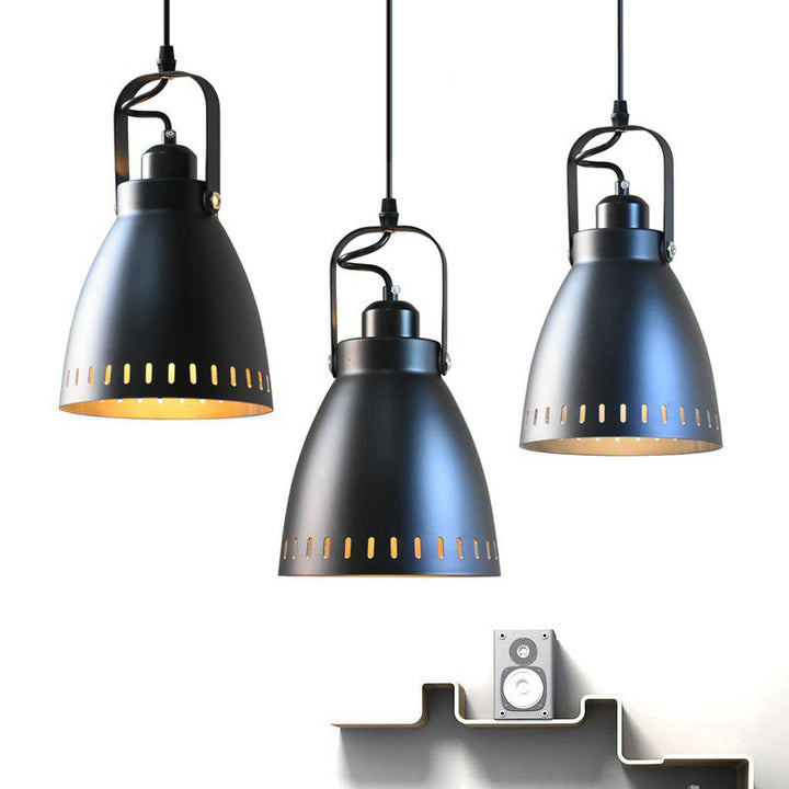 Moderne nordische Zylinder-Kuppel-Pendelleuchte aus Eisen, 1-flammig, für das Wohnzimmer 