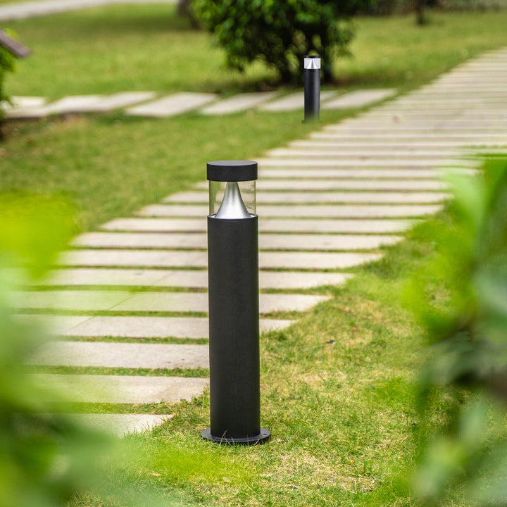 Zeitgenössische industrielle Aluminium-Säulen-LED wasserdichte Rasenlandschaftsleuchte für den Garten 