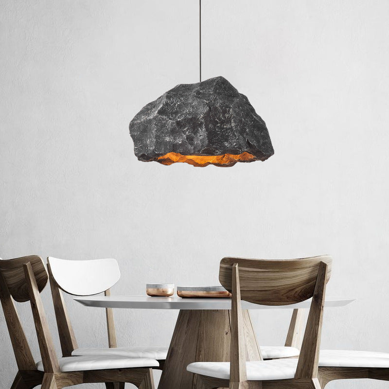 Nordic Wabi-Sabi Faux Stone Cement 1-Light Pendant Light