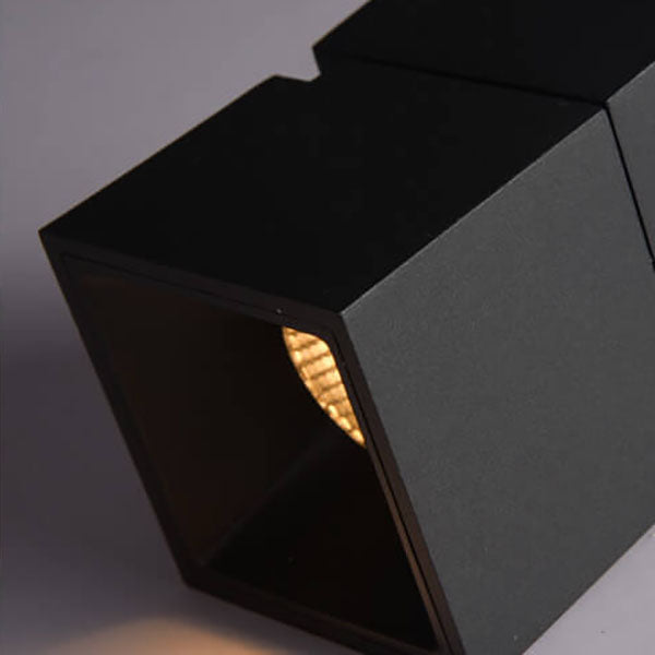 Luz LED montada al ras semi-plegable moderna en blanco y negro puro 