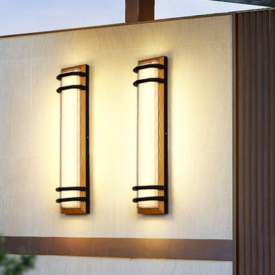مصباح حائط LED مقاوم للماء بظل أكريليك مكعب من الألومنيوم الصناعي المعاصر للحديقة 