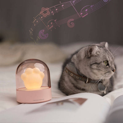 Lámpara de mesa con luz nocturna USB LED de protección ocular con garra de gato de dibujos animados creativa 