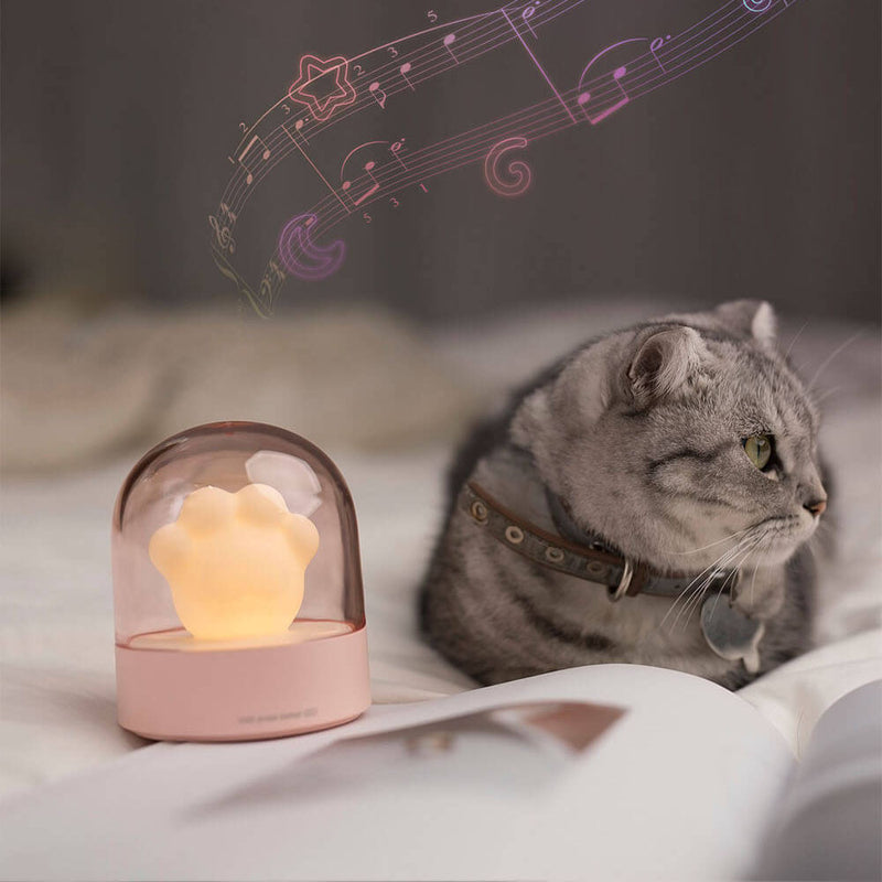 Lámpara de mesa con luz nocturna USB LED de protección ocular con garra de gato de dibujos animados creativa 