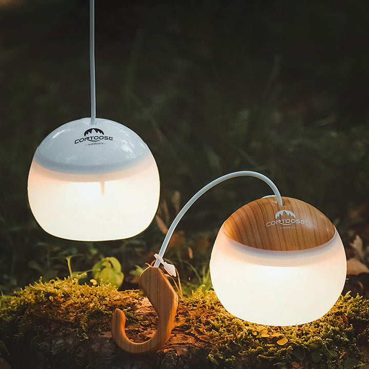 Modernes, minimalistisches, aufhängbares USB-aufladbares Outdoor-LED-Campingzeltlicht 