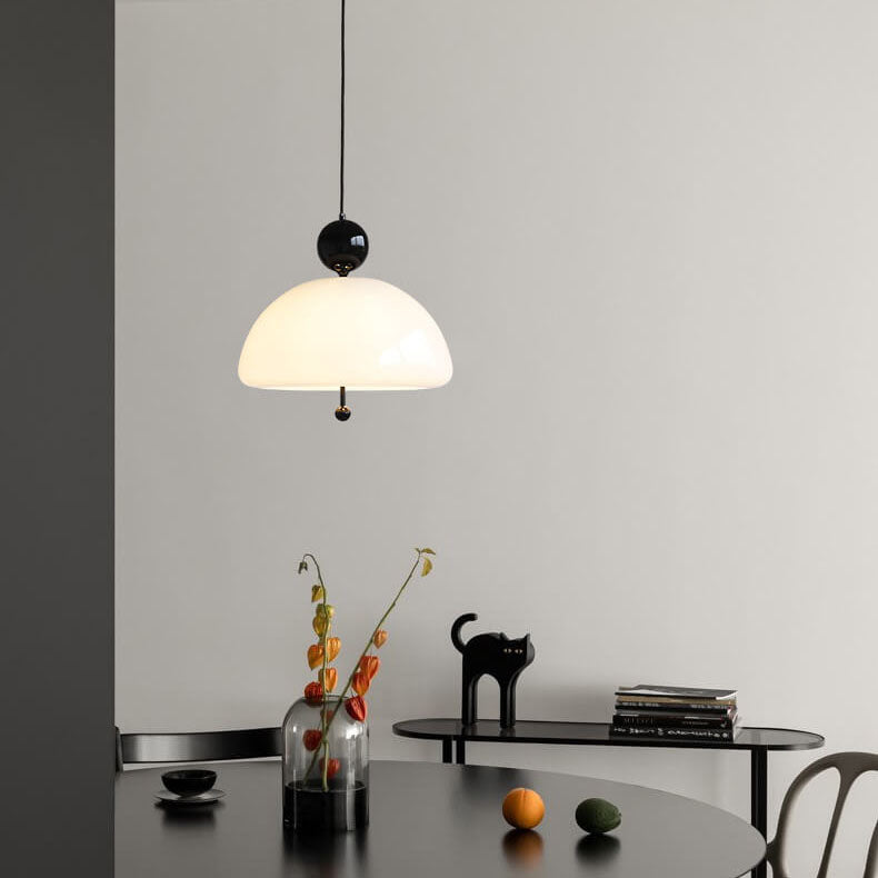 Moderne Einfachheit Floraler Glasschirm Kugel Dekor 3-Leuchten Pendelleuchte für Wohnzimmer 
