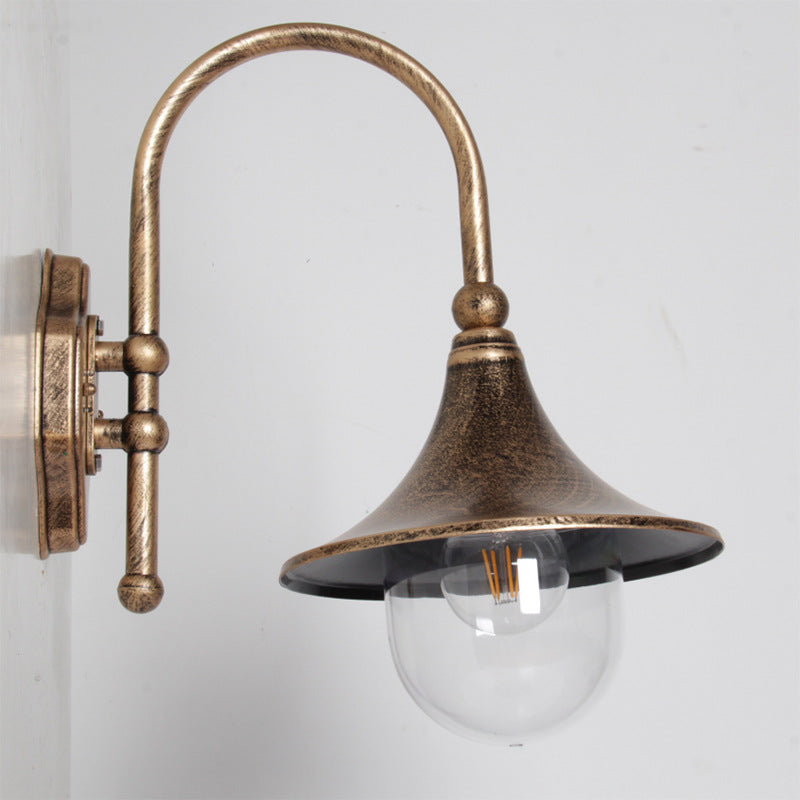 Retro minimalistischer Trompete wasserdichter 1-Licht Wandleuchten-Lampe 