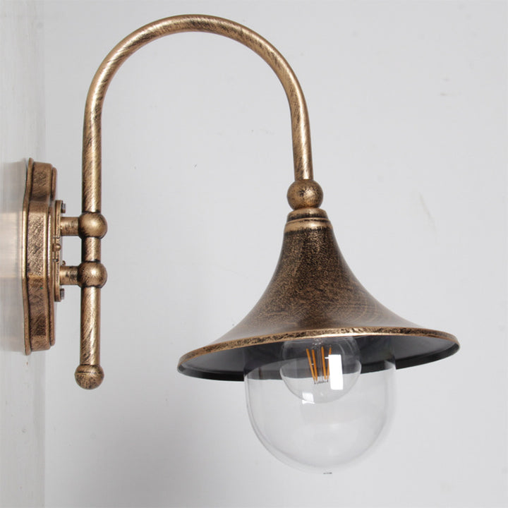 Retro minimalistischer Trompete wasserdichter 1-Licht Wandleuchten-Lampe 
