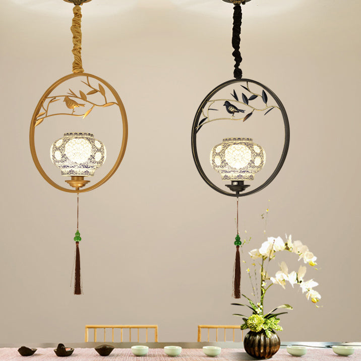 Modern Decorative Ceramic Teacup 1-Light Pendant Light