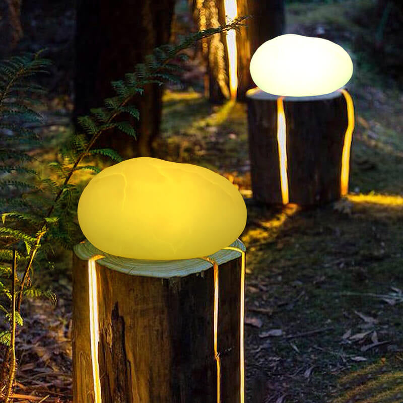 Modern Pebble PE Luminous Waterproof Outdoor Lawn Landscape Light