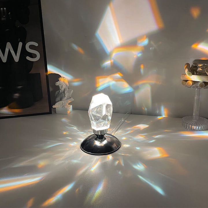 Lampe de Table à Lumière Nocturne LED Ambiante de Luxe Crystal Diamond 