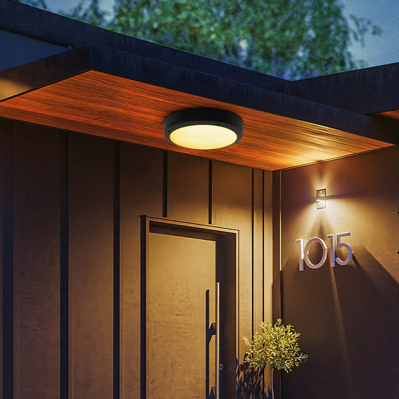 Outdoor Simple Round Octagon Aluminum Waterproof LED Flush Mount Ceiling Light