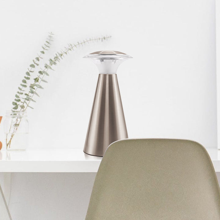 Lampe de table USB LED colonne acrylique champignon de luxe créatif 