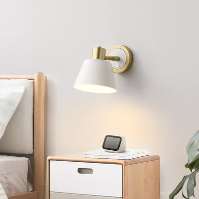 Modern Minimalist Pure White Hardware 1-Light Wall Sconce Lamp