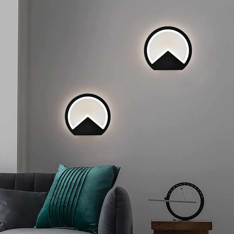 Nordic Minimalist Round Geometric LED Wall Sconce Lamp