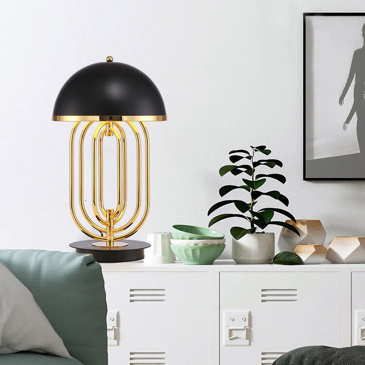 Lampe de table rotative de luxe en métal et aluminium à 2 lumières de lumière moderne 