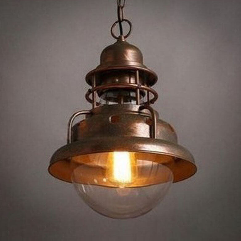 Retro Industrial Solid Color Iron 1-Light Pendant Light