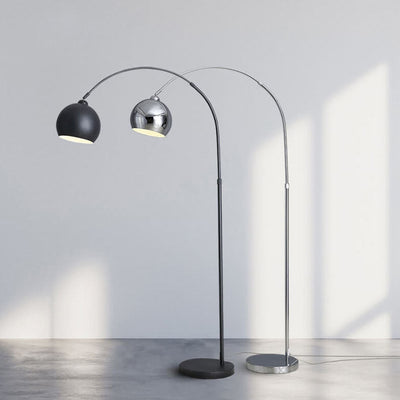 Nordische, minimalistische Angelrutenkuppel mit rundem Schirm, 1-Licht-Stehlampe 