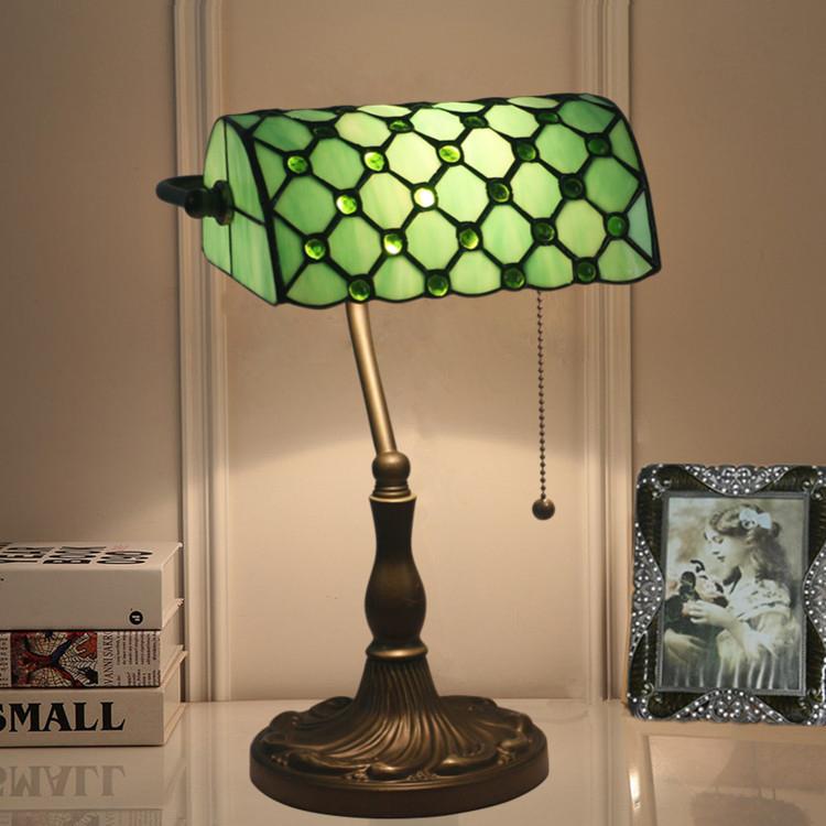 Vintage Kreative Glas 1-Licht Reißverschluss-Schalter Tischlampe 