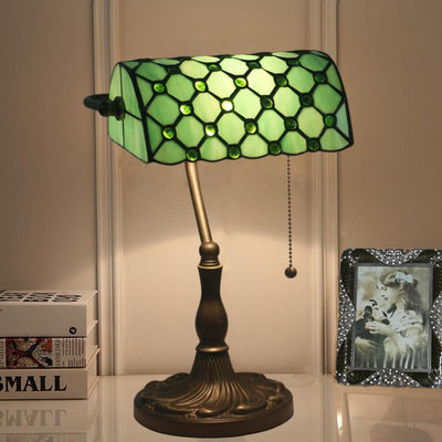 Vintage Creative Glass 1-Light Zipper Switch Table Lamp