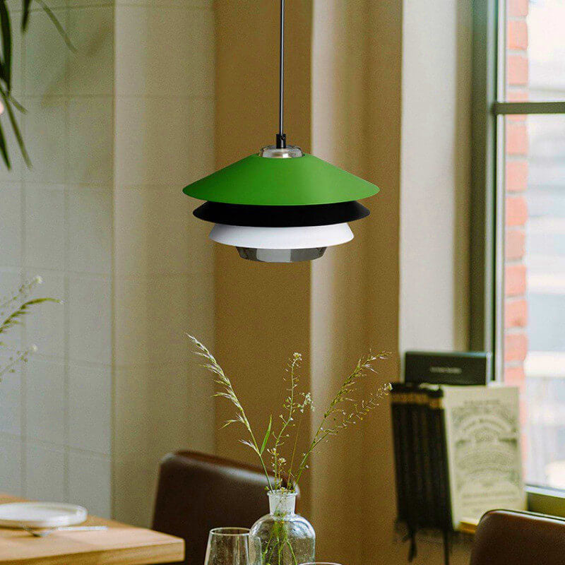 Nordic Simplicity Multilayer Dome Iron 1-Light Pendant Light