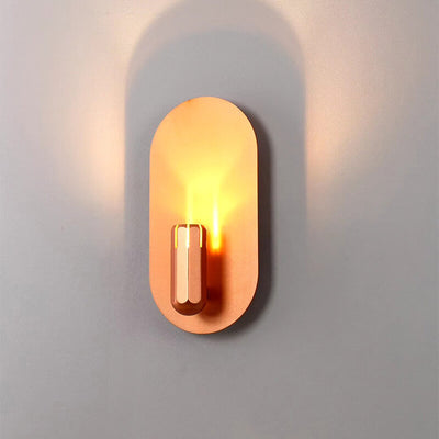 Nordic Creative Aluminum Oval Flat LED Wall Sconce Lamp